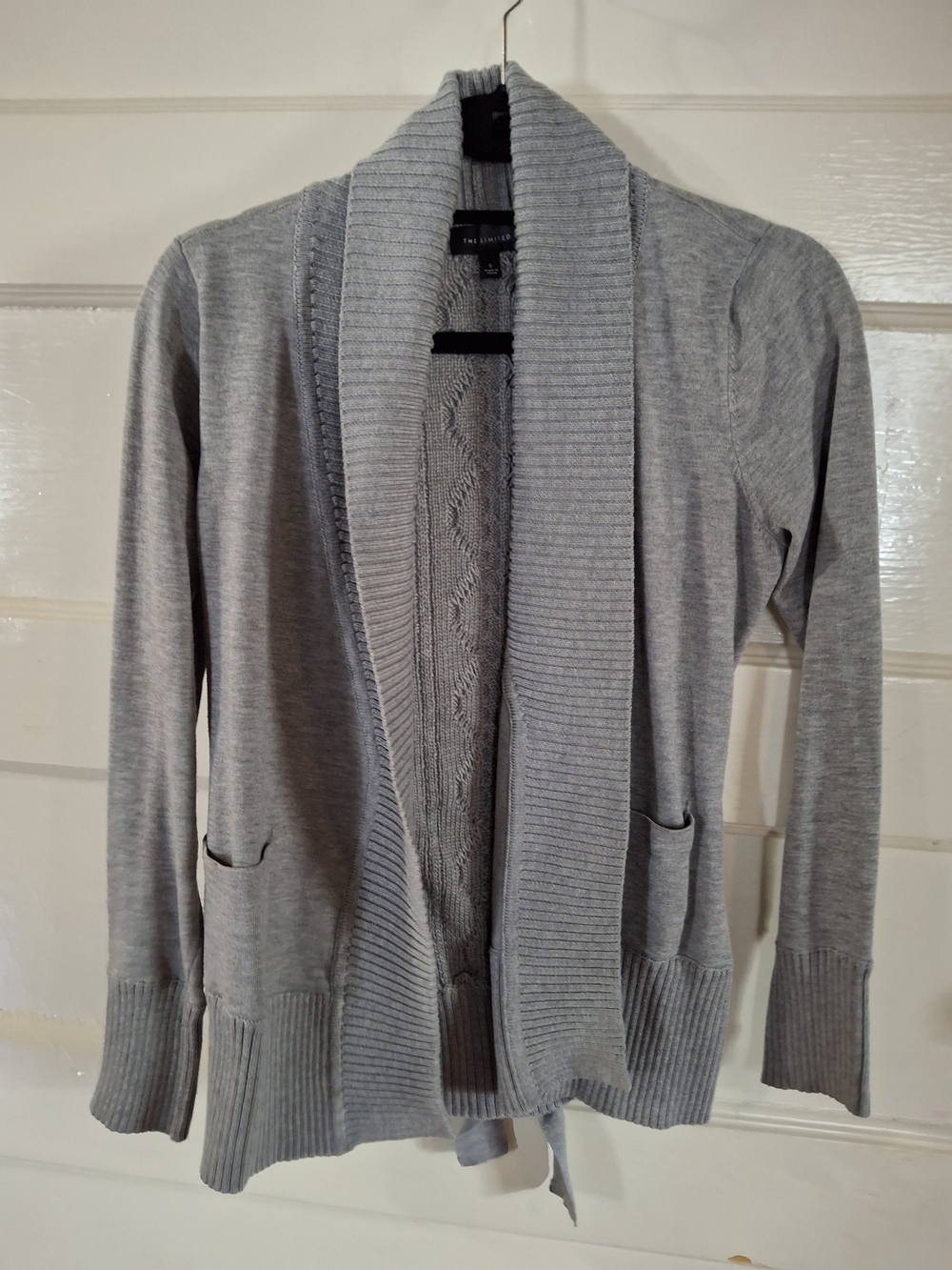 The Limited Gray Shawl Collar Open Cardigan Size S (MIS 559)